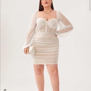 NEVER WORN!! Lantern Sleeve Mesh Dress